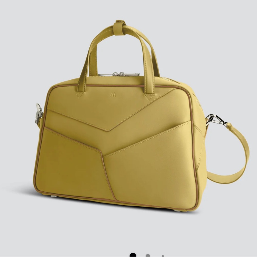 KAAI midi bowler mustard green and matching card case